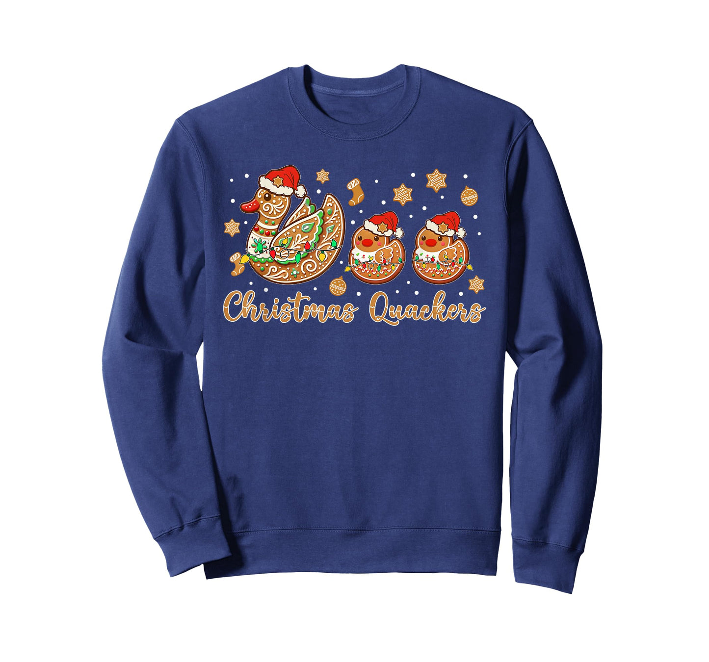 Christmas Quackers Gingerbread Ducks Funny Holiday T-Shirt