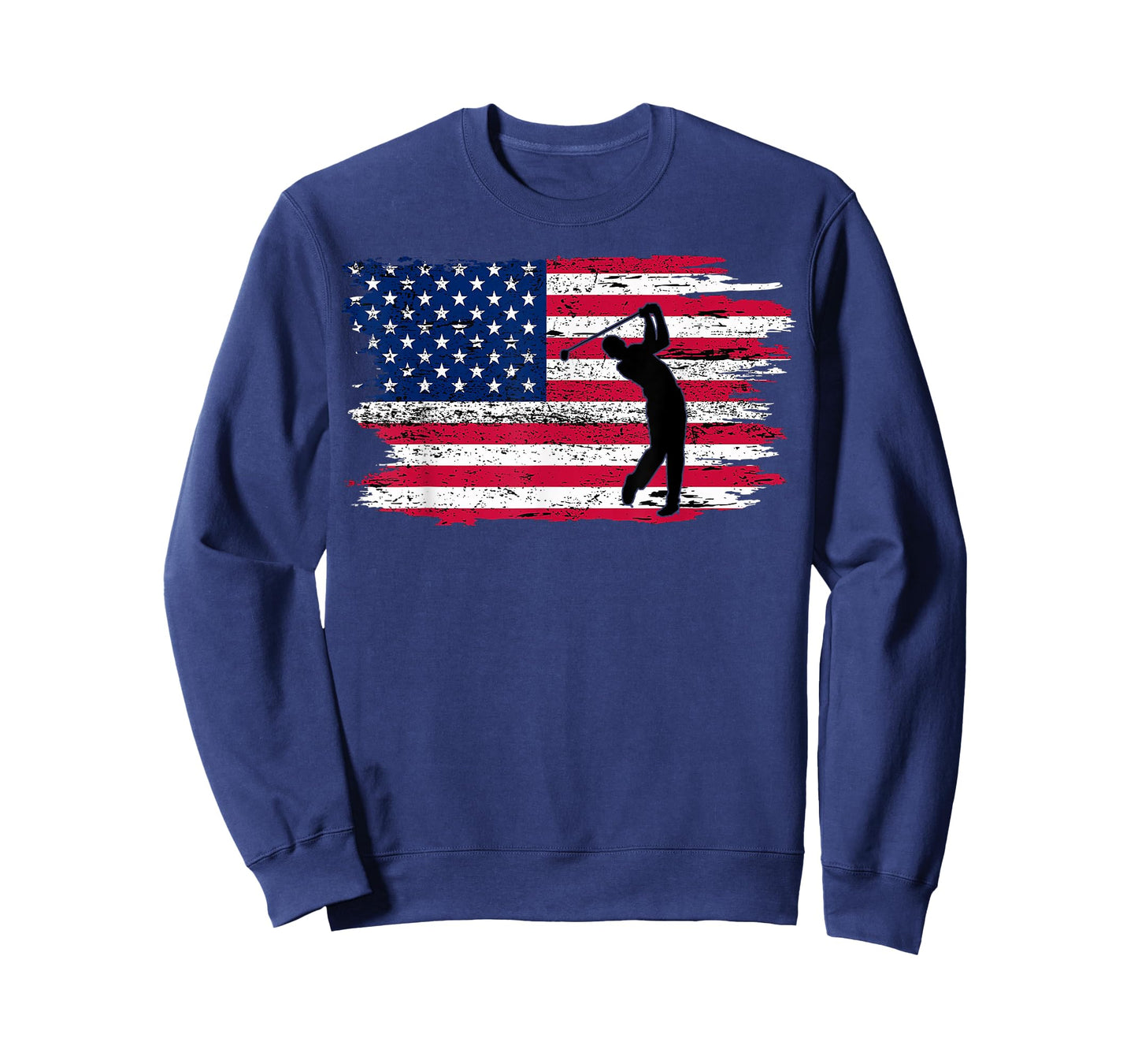 American Flag Golf Shirt 4th July Patriotic Golfer T-Shirt