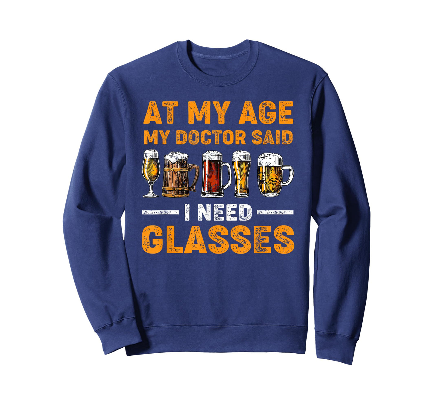 At My Age the Doctor Said I Need Glasses Fun Christmas Beer T-Shirt