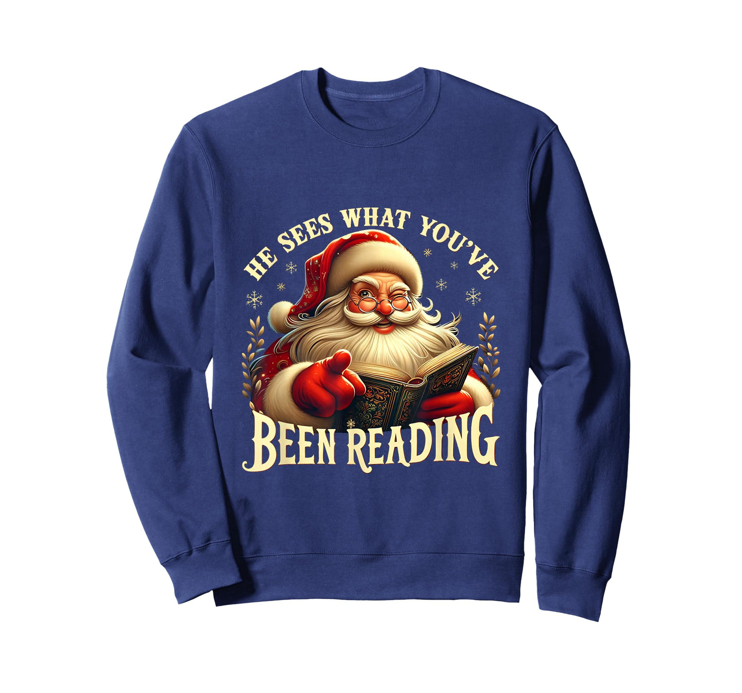 He Sees What You’ve Been Reading Book Christmas Booklish T-Shirt