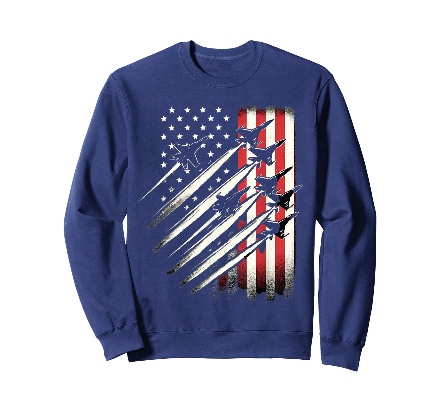 USA Flag Fighter Jets Patriotic America Memorial July 4th T-Shirt