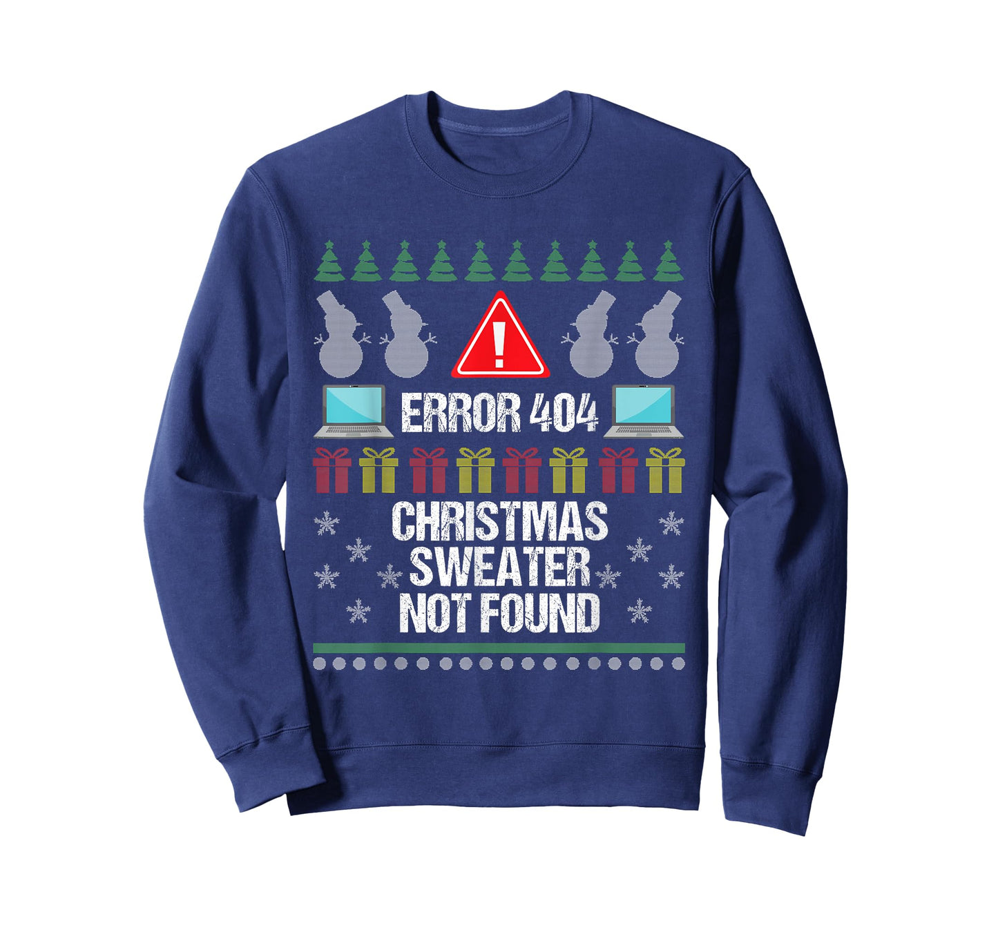 Computer Error 404 Ugly Christmas Sweater Not Found Shirt T-Shirt