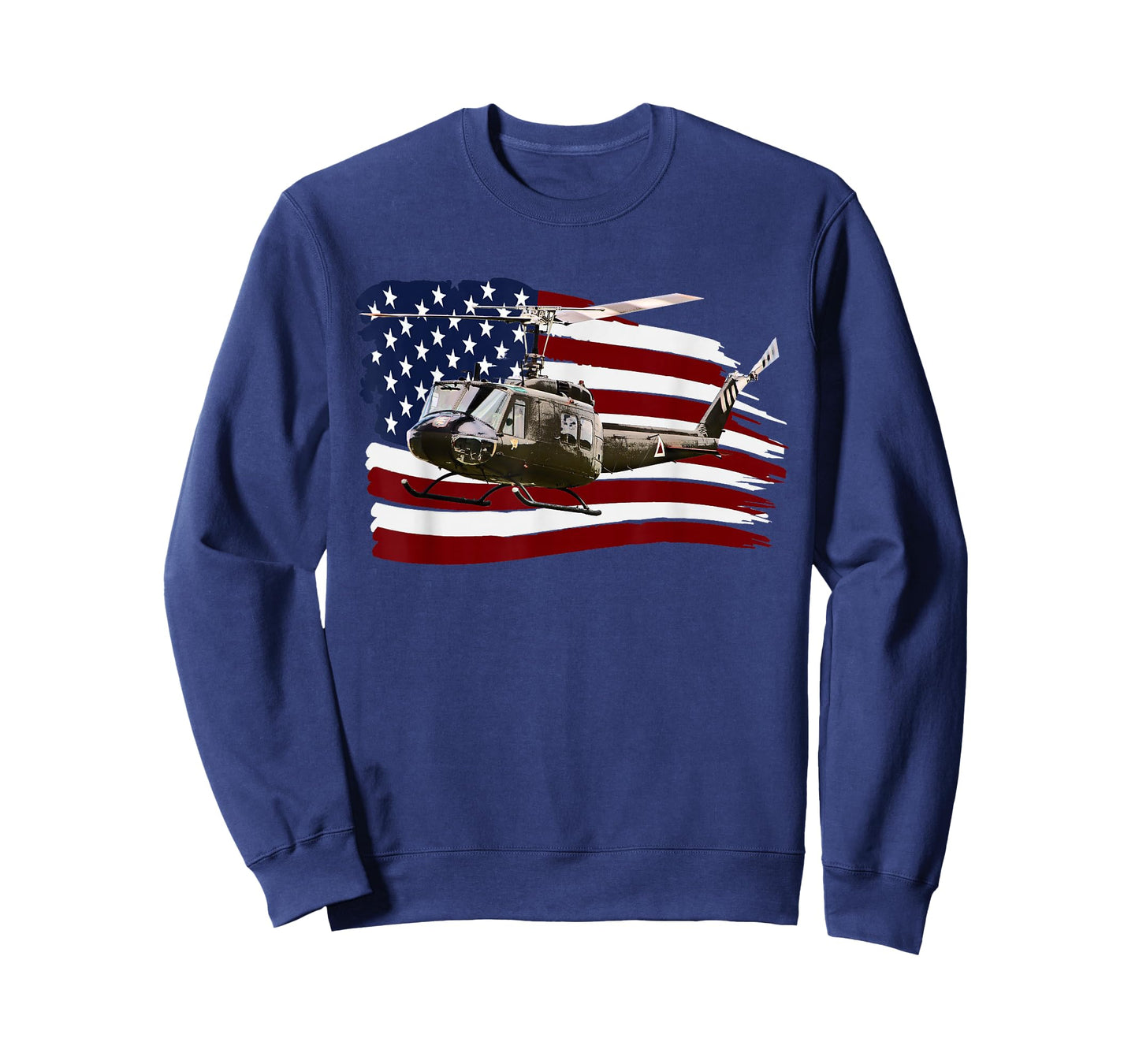 UH-1 UH1 Huey Helicopter T shirt American Flag usa T-Shirt