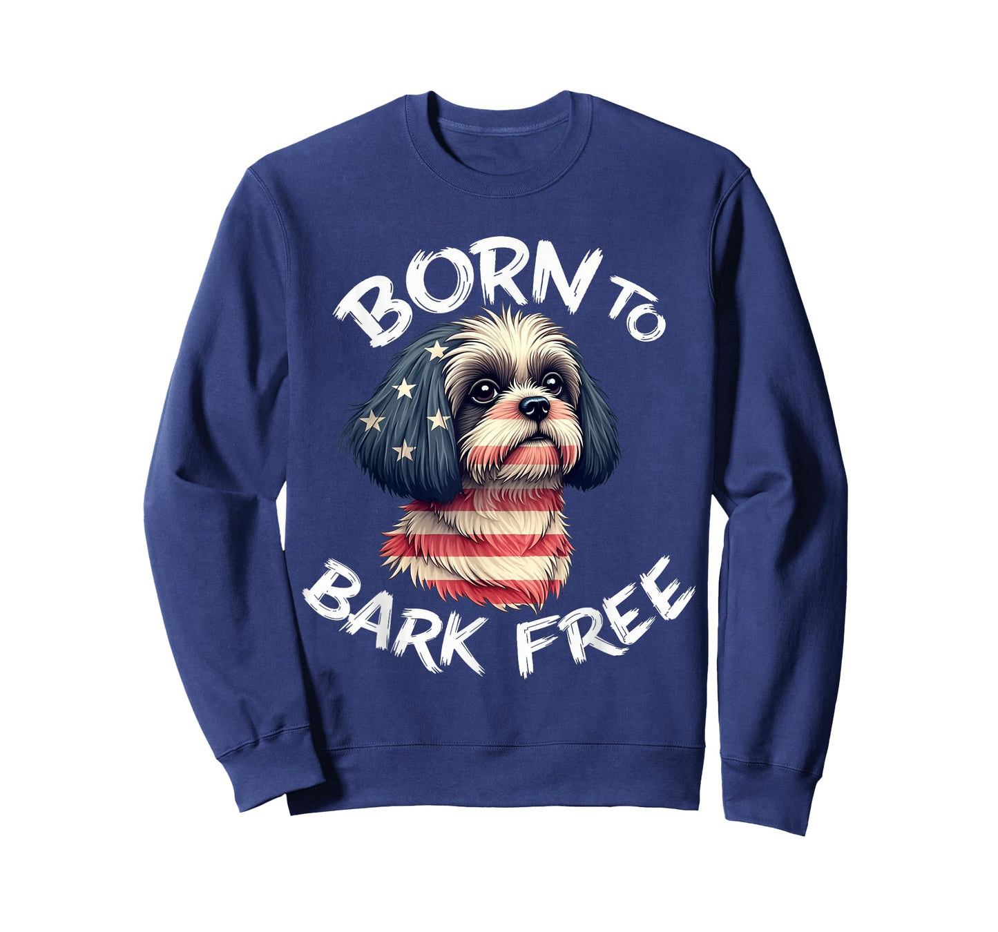 Funny Shih Tzu Dog Vintage Shih Tzu American Flag T-Shirt