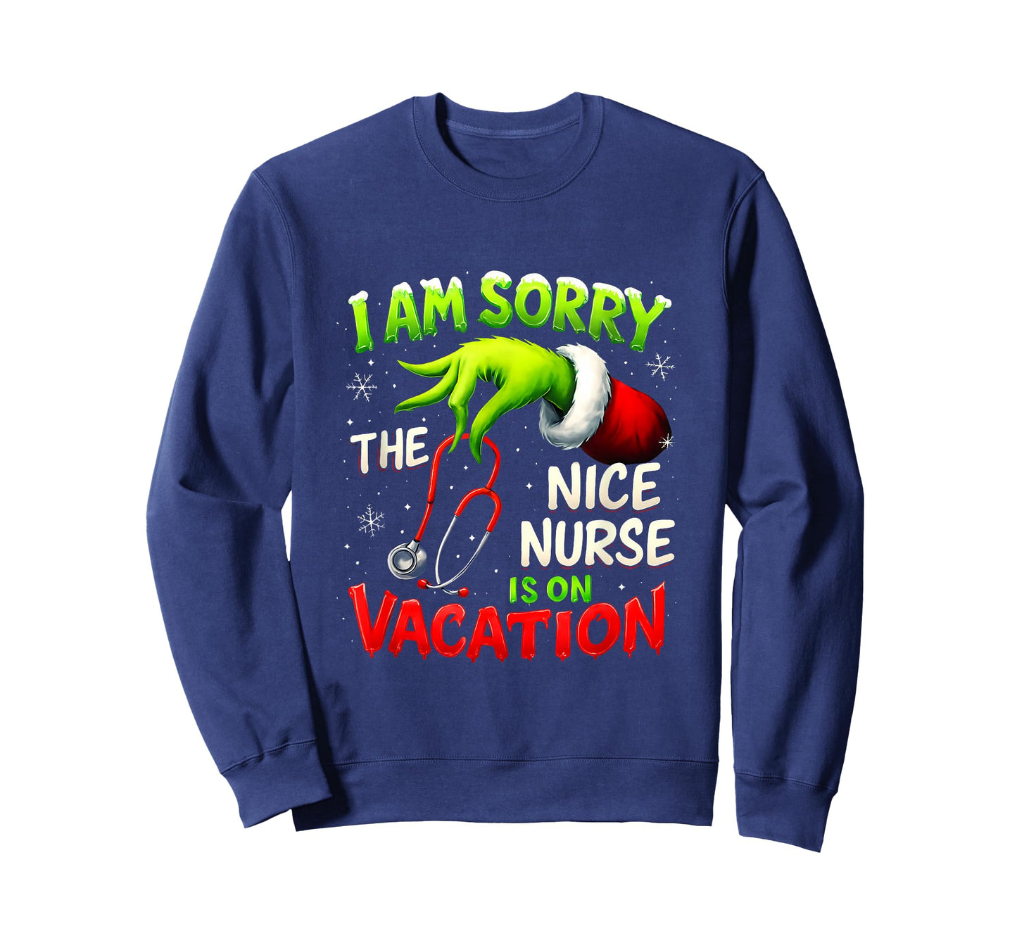 Christmas Funny I Am Sorry The Niche Nurse Santa Hat Medical T-Shirt