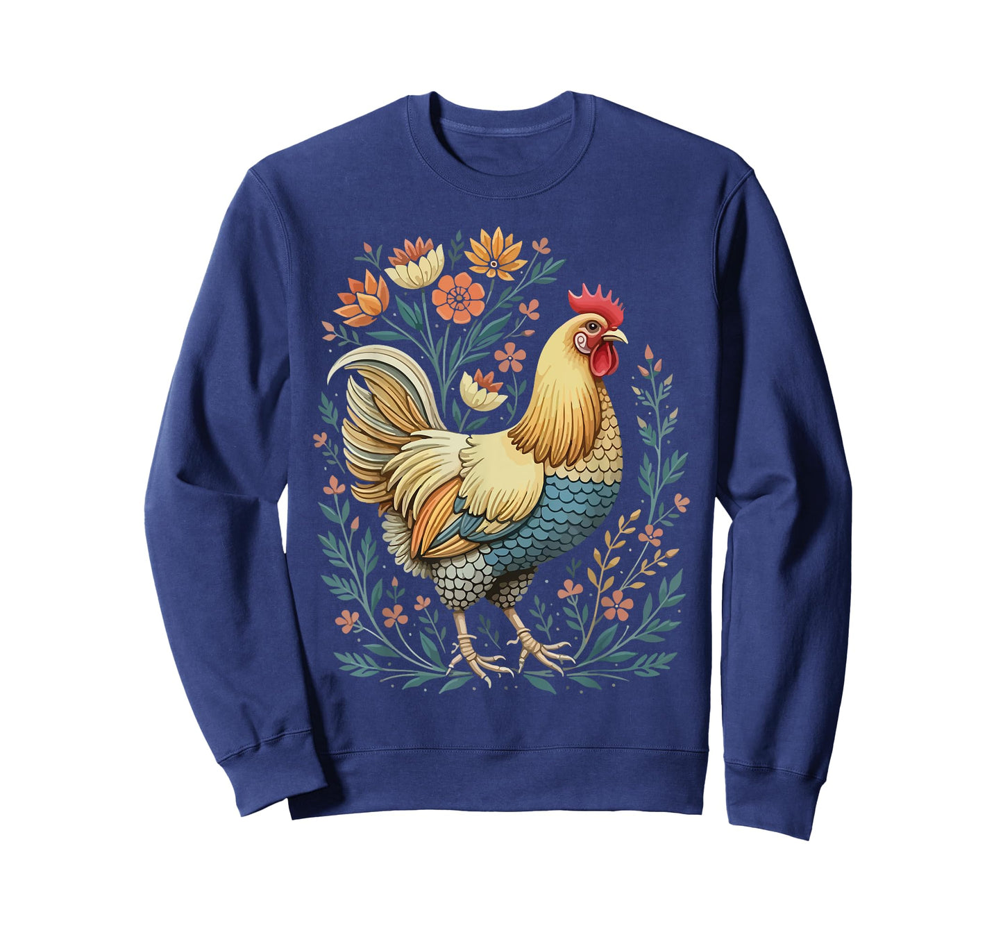 Chicken Florals Funny Farm Animals Farming Chicken Hen Lover T-Shirt