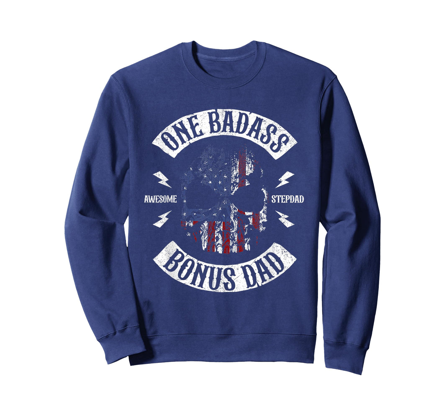 Mens One Badass Bonus Stepdad Birthday Step Dad Fathers Day T-Shirt