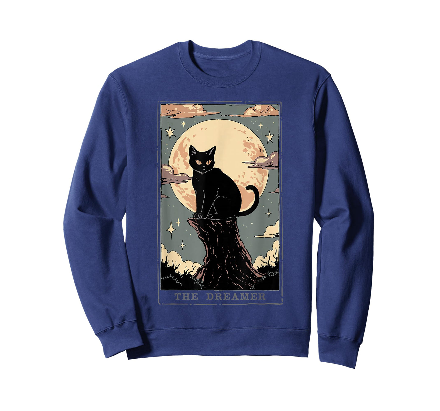 Black Cat Tarot Shirt Dreamer Dark Academia Cat Moon Cult T-Shirt
