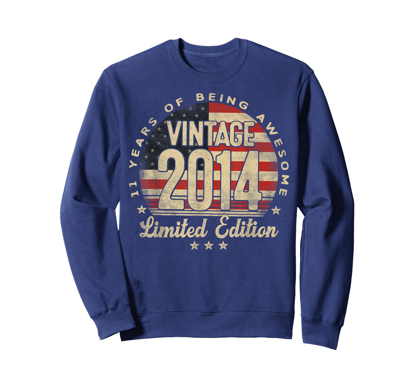 Vintage 2014 Limited Edition 11-Year-Old Gifts USA Flag T-Shirt