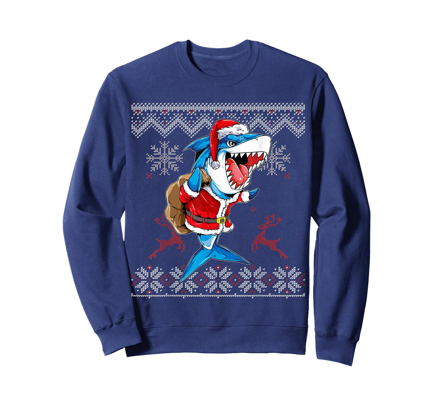 Christmas Shark Jawlly Santa Merry Xmas Sharkmas Baking T-Shirt