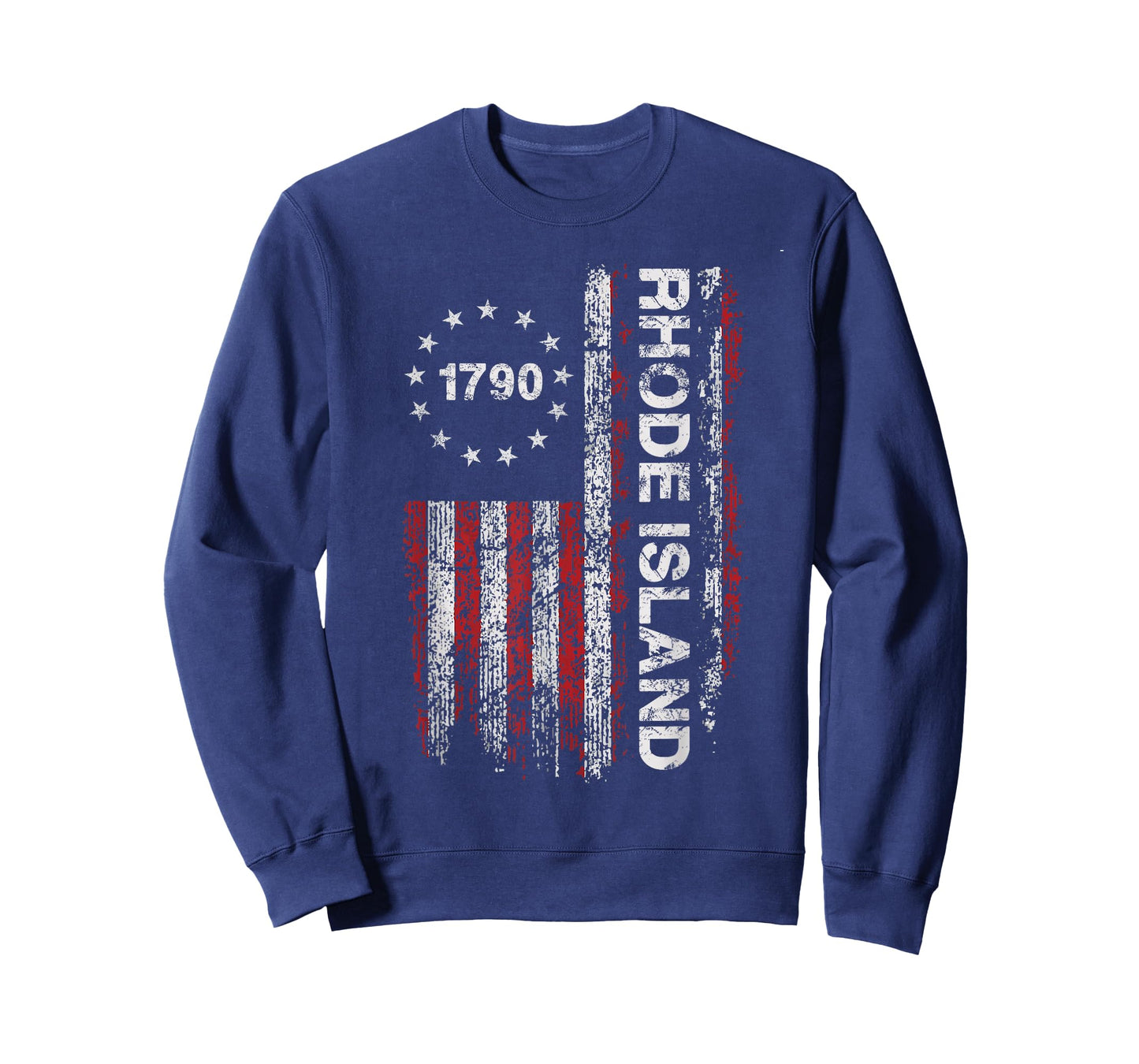 1790 Rhode Island State US Flag Vintage For Men Women Youth T-Shirt