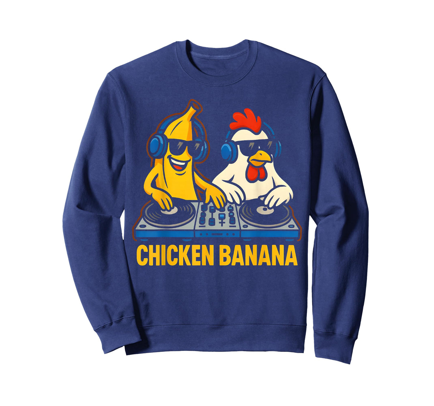 Funny Chicken Banana Men Women Kids Design T-Shirt