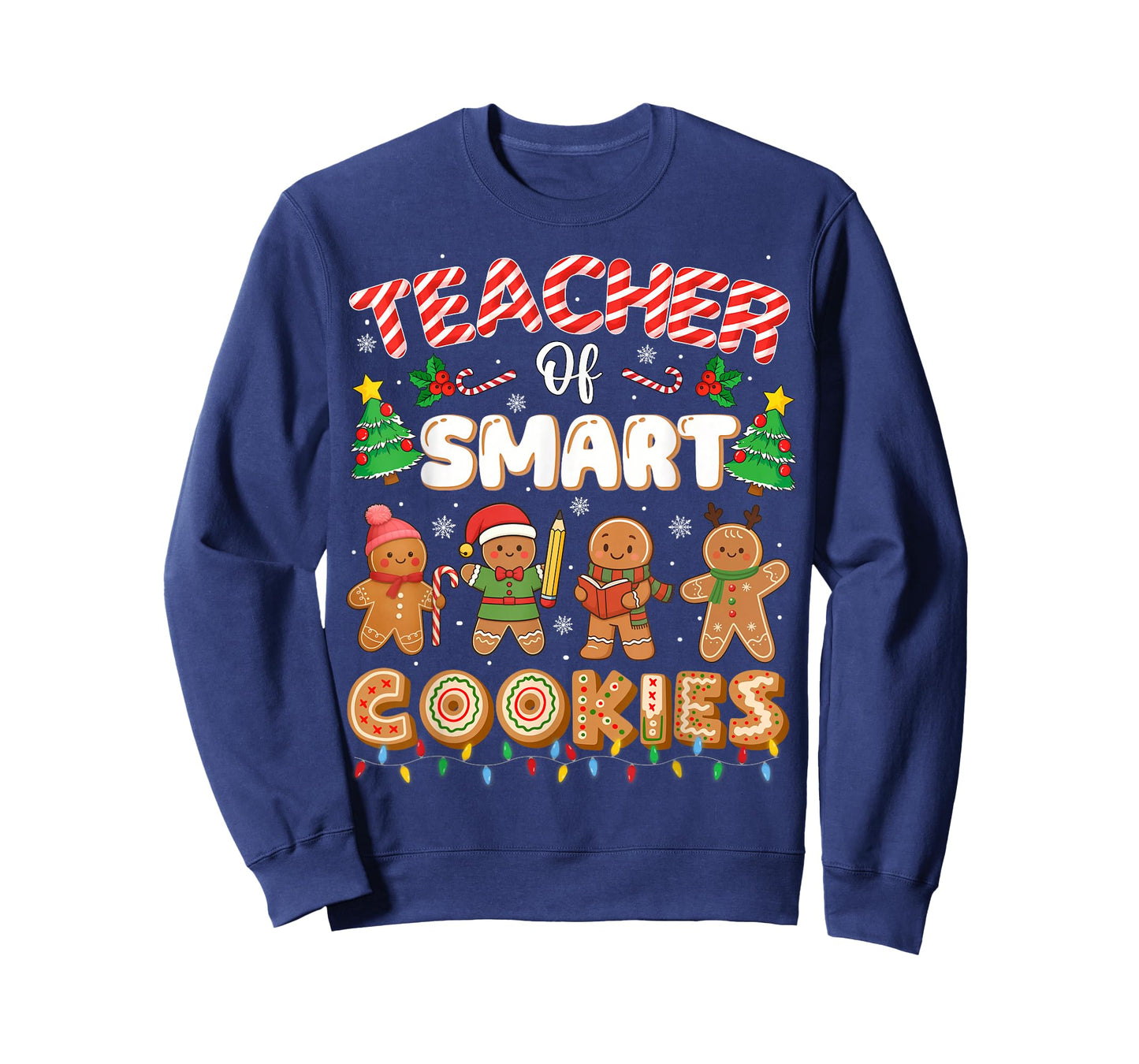 Christmas Teacher of Smart Cookies Funny Cute Gingerbread T-Shirt