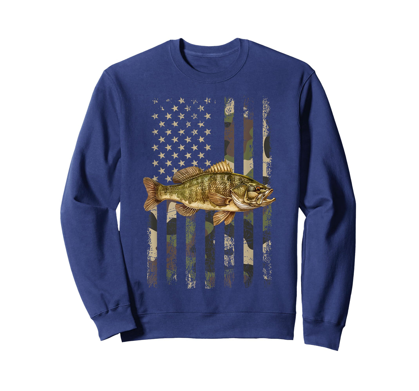 Smallmouth American Flag, smallmouth bass Women Kids Men T-Shirt