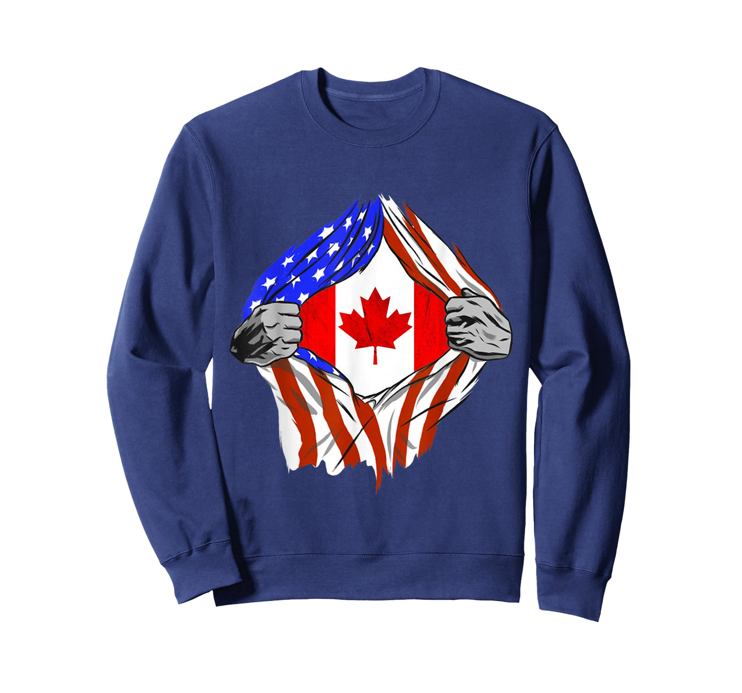 America USA Canadian Flag Chest Canadian Roots Canada T-Shirt