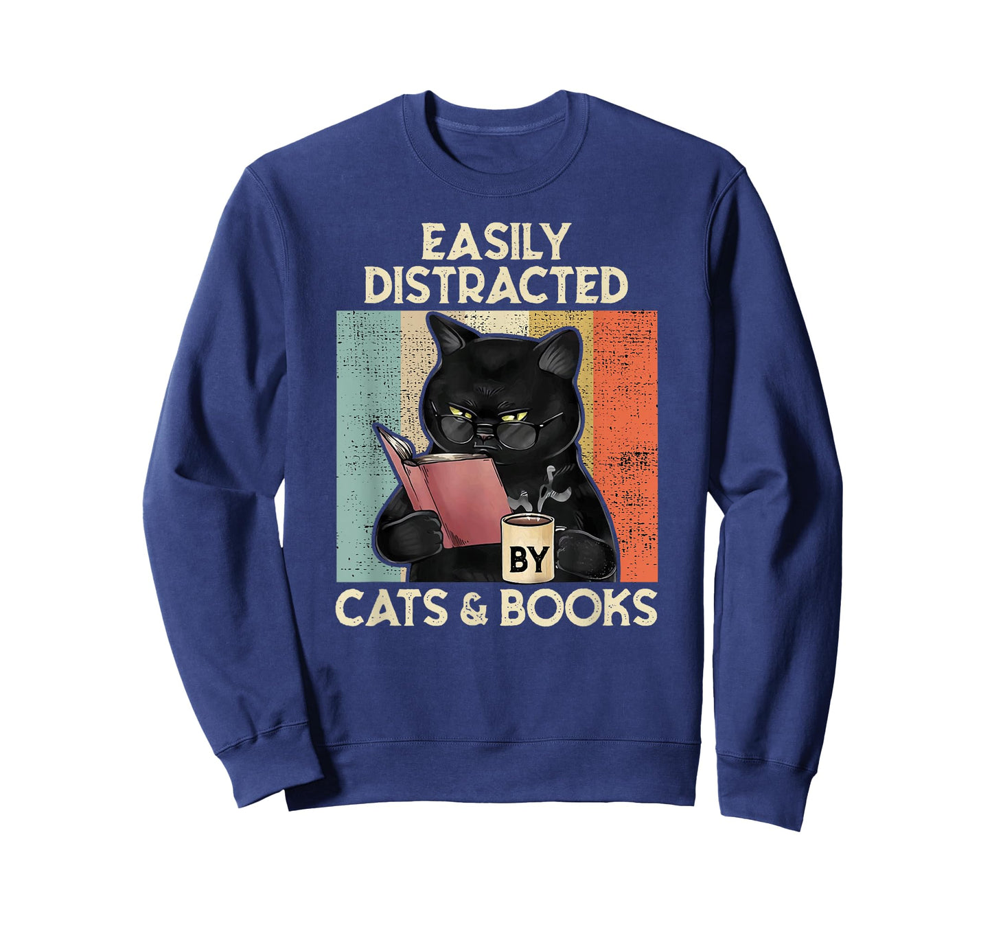 Easily Distracted by Cats And Books for Cat Lovers T-Shirt
