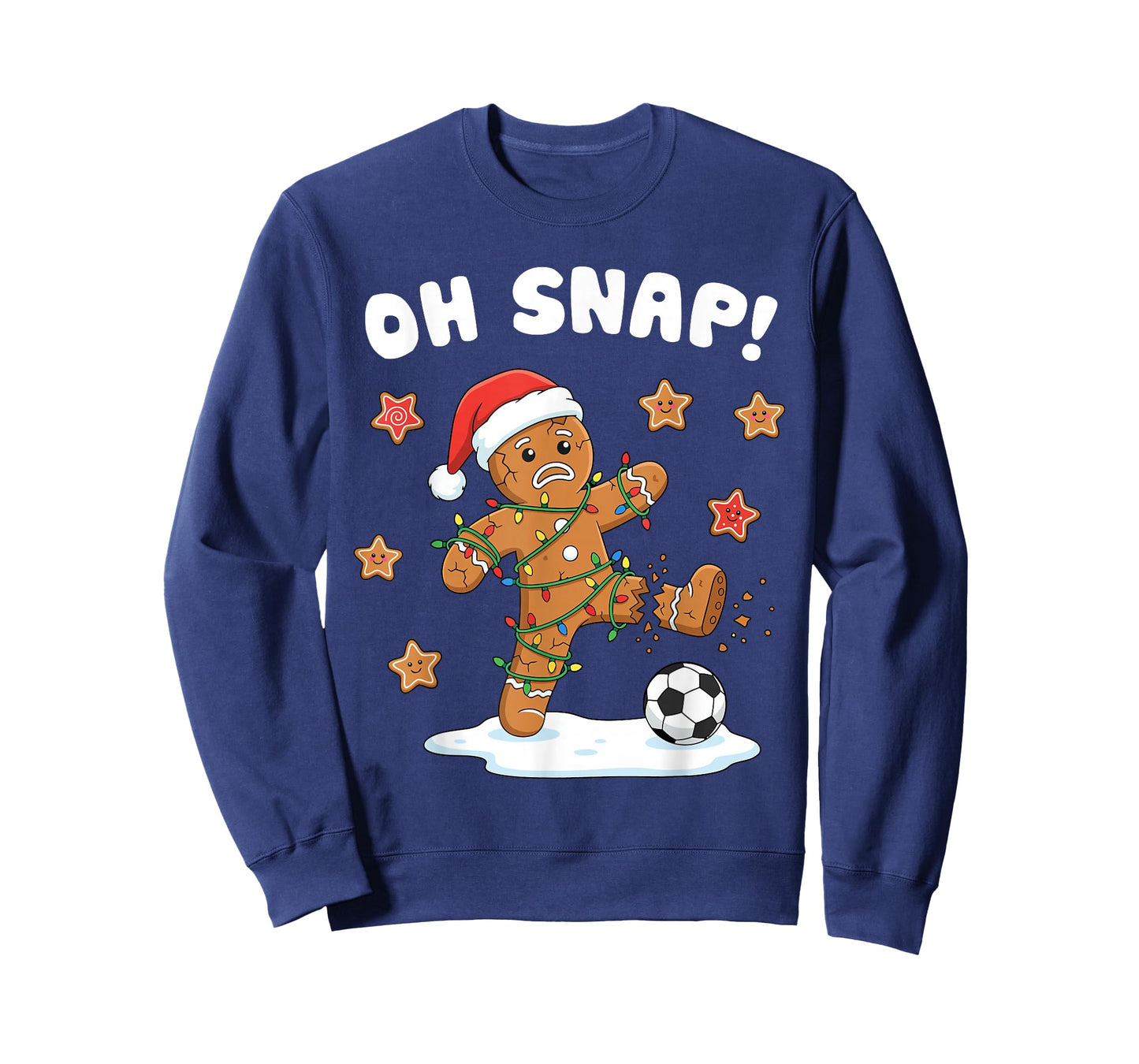 Christmas Gingerbread Oh Snap Cookie Xmas Holiday Soccer T-Shirt