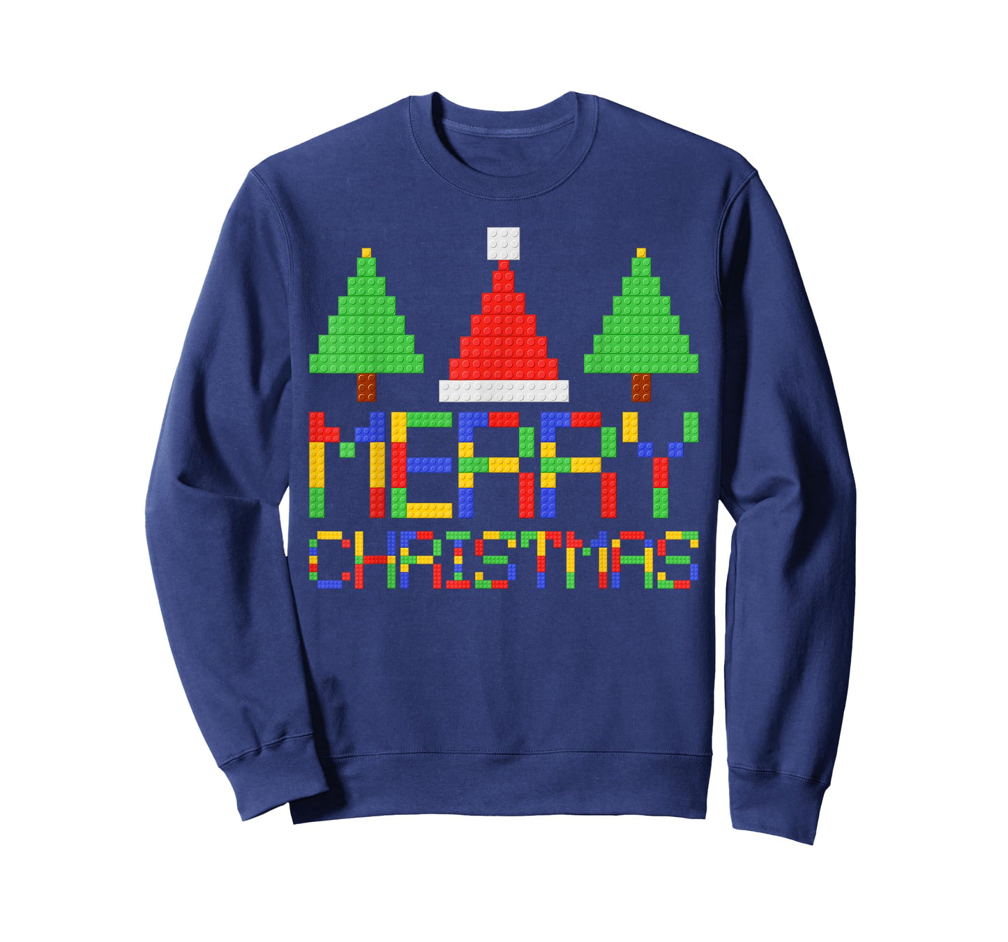 Merry Christmas Pajamas Blocks Building Lovers Boys Kids T-Shirt