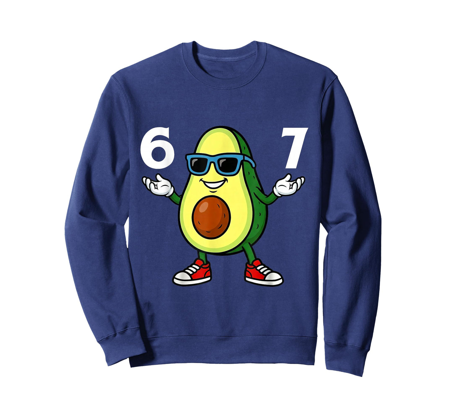 67 Avocado 6 7 Funny Cool Six Seven Meme Cartoon Boys Teen T-Shirt