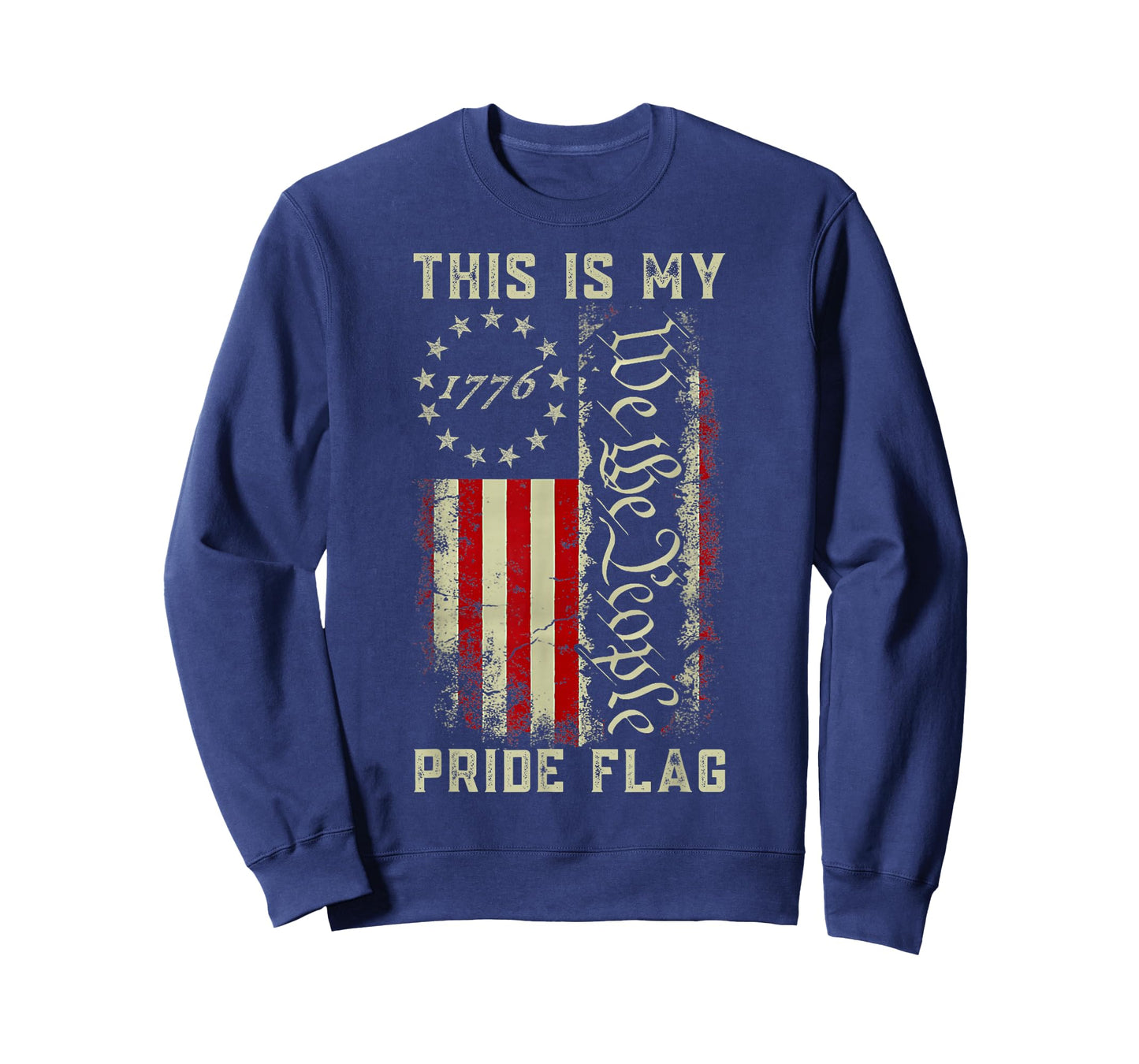 This is My Pride Flag 1776 We The People American Flag USA T-Shirt