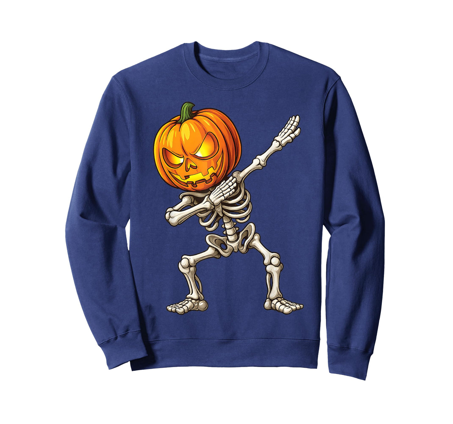 Halloween Boys Dabbing Jack O Lantern Skeleton Scary Pumpkin T-Shirt