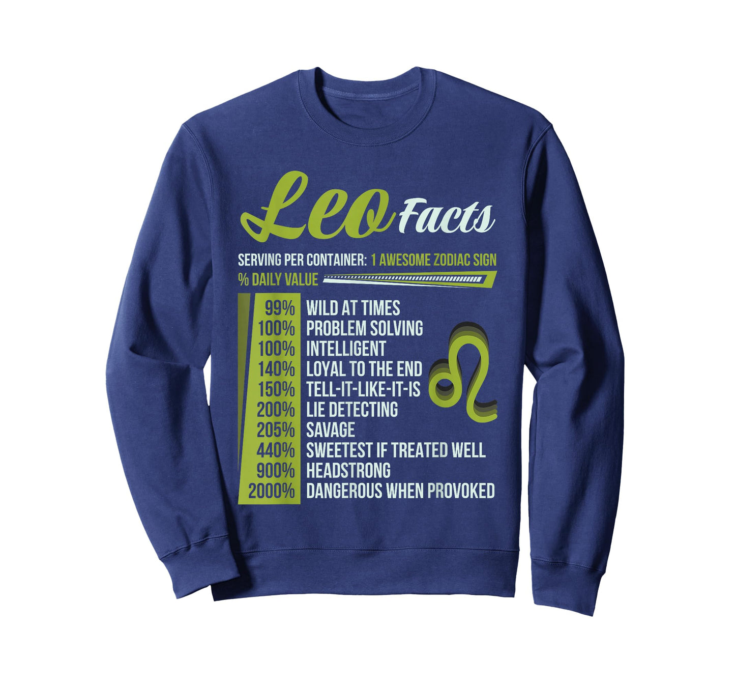 Leo Facts Traits Horoscope Zodiac Astrological Sign Funny T-Shirt, Small, Black