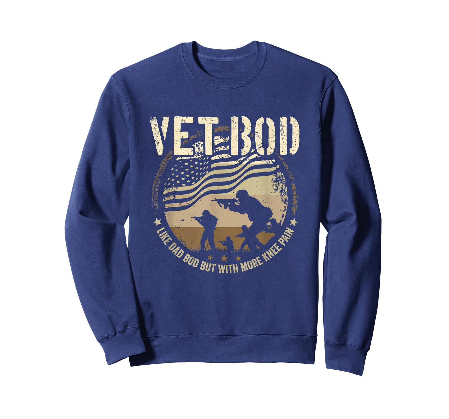 Vet Bod - Like Dad Bod But More Knee Pain - Military Veteran T-Shirt