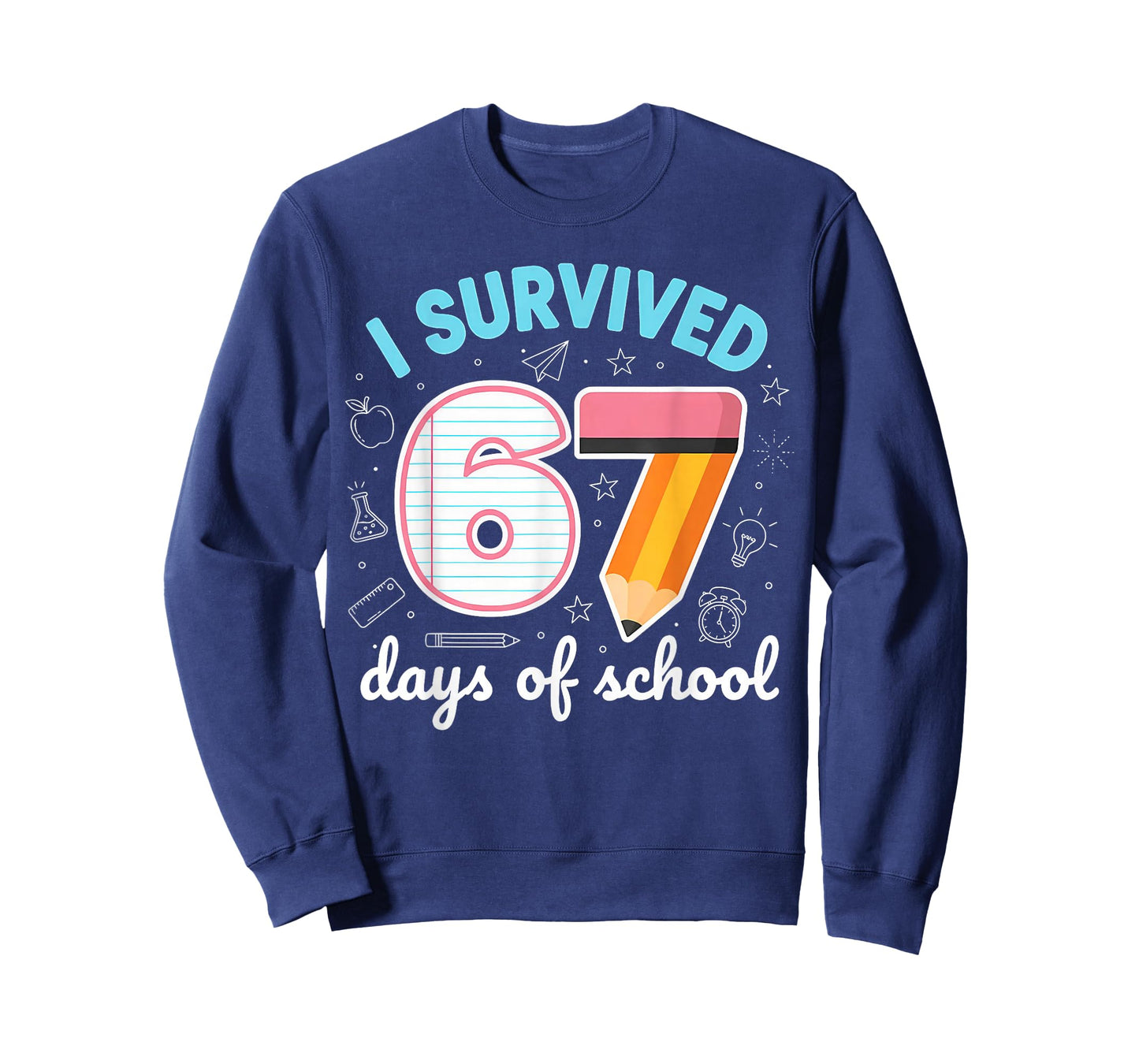 I Survived 67 Days of School Funny Meme Teacher Student T-Shirt