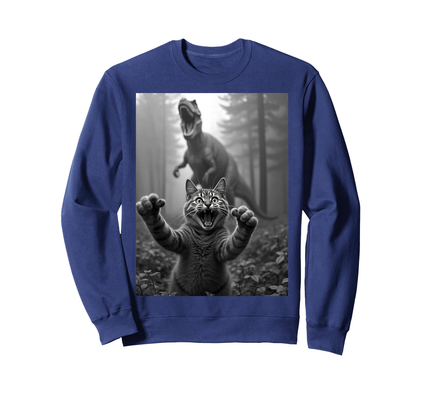 T-Rex Dinosaur With Cat Selfie T-Shirt