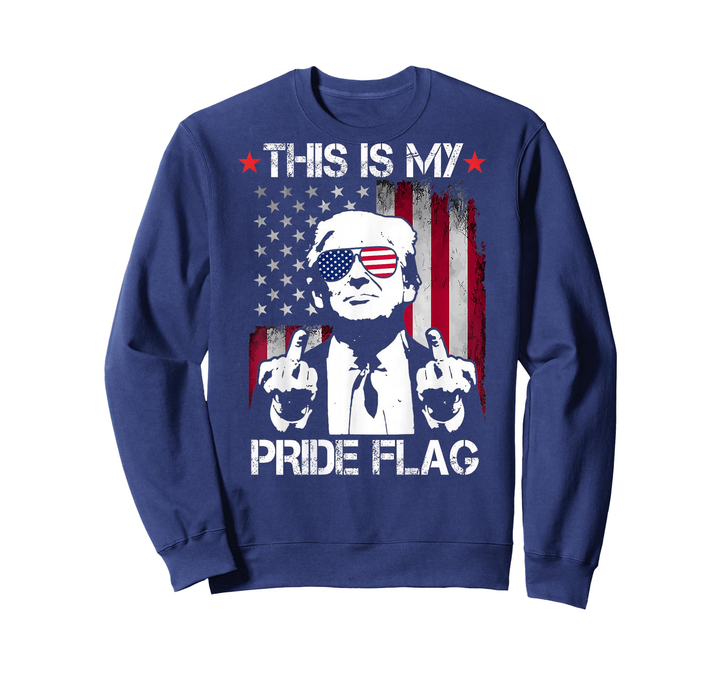 This is My Pride Flag USA American 4th of July On Back T-Shirt