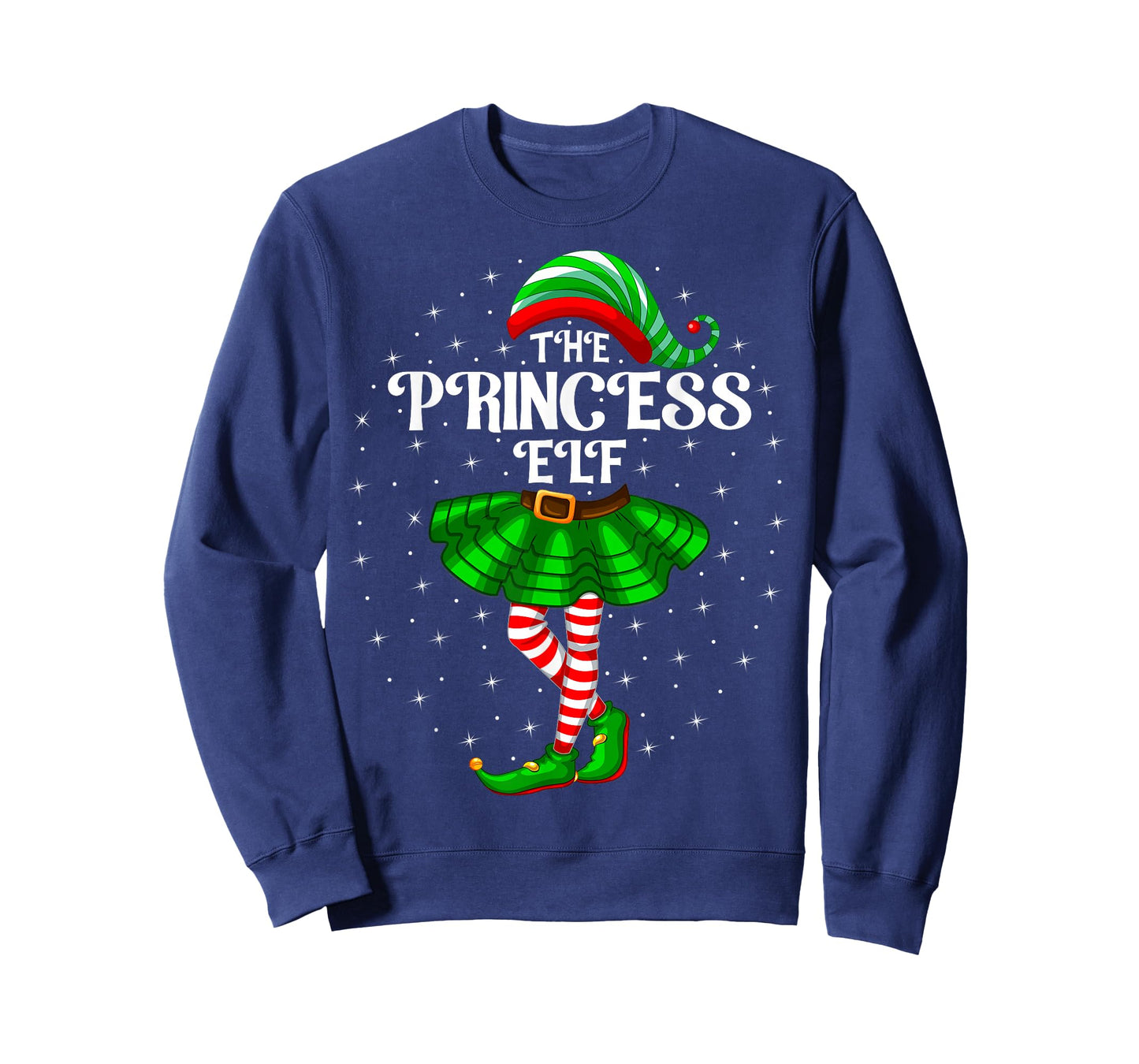 Xmas Family Matching Women Girls The Princess Elf Christmas T-Shirt