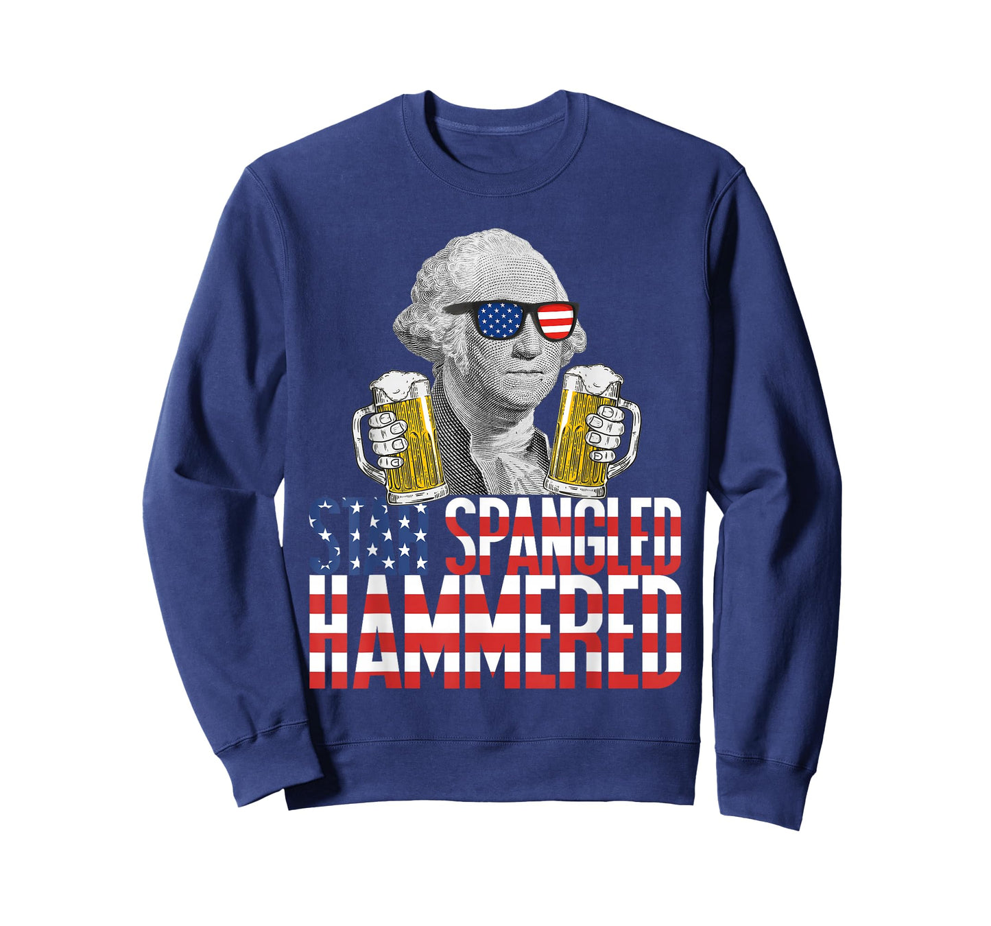 Star Spangled Hammered George Washington Beer Lover T-Shirt