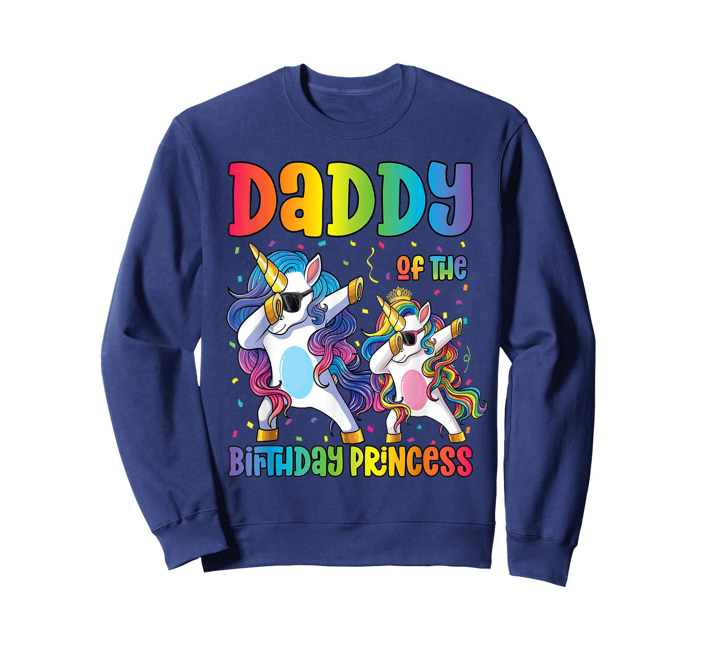 Daddy of the Birthday Girl Dabbing Princess Unicorn Dad T-Shirt