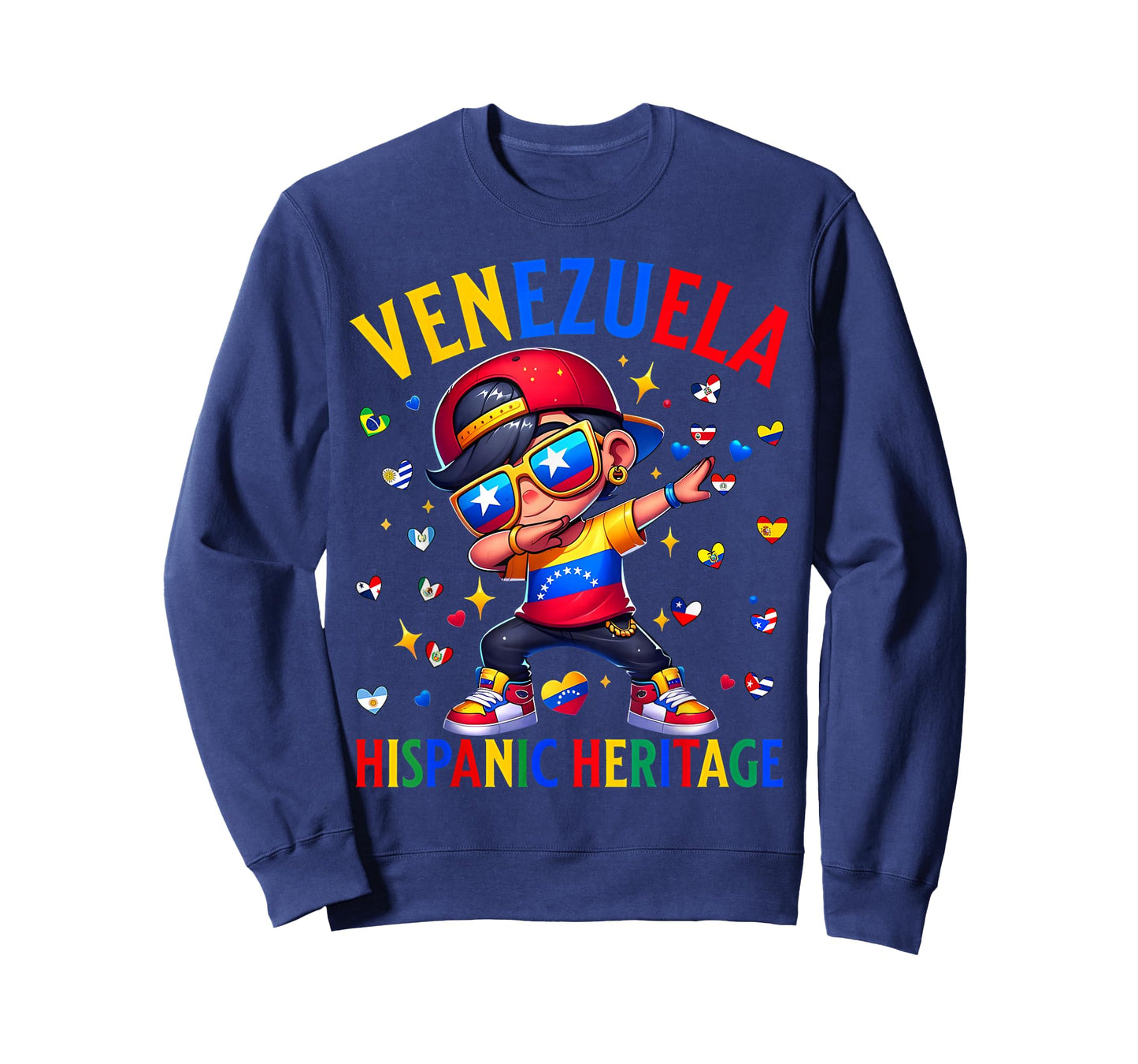 Hispanic Heritage Month Venezuela Flag Venezuelan Boy Kids T-Shirt