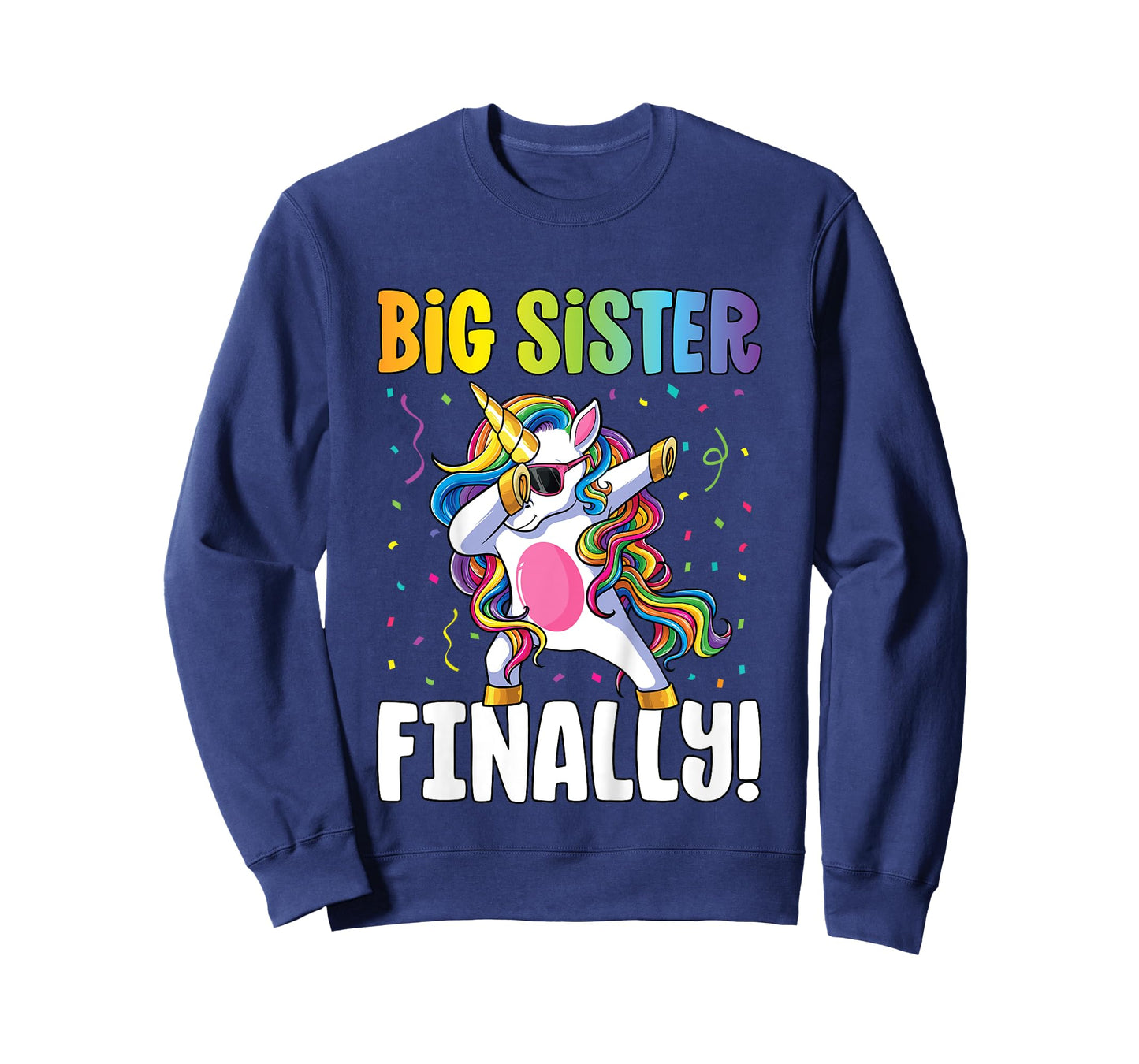 Big Sister Finally Dabbing Unicorn Girls Big Sister T-Shirt