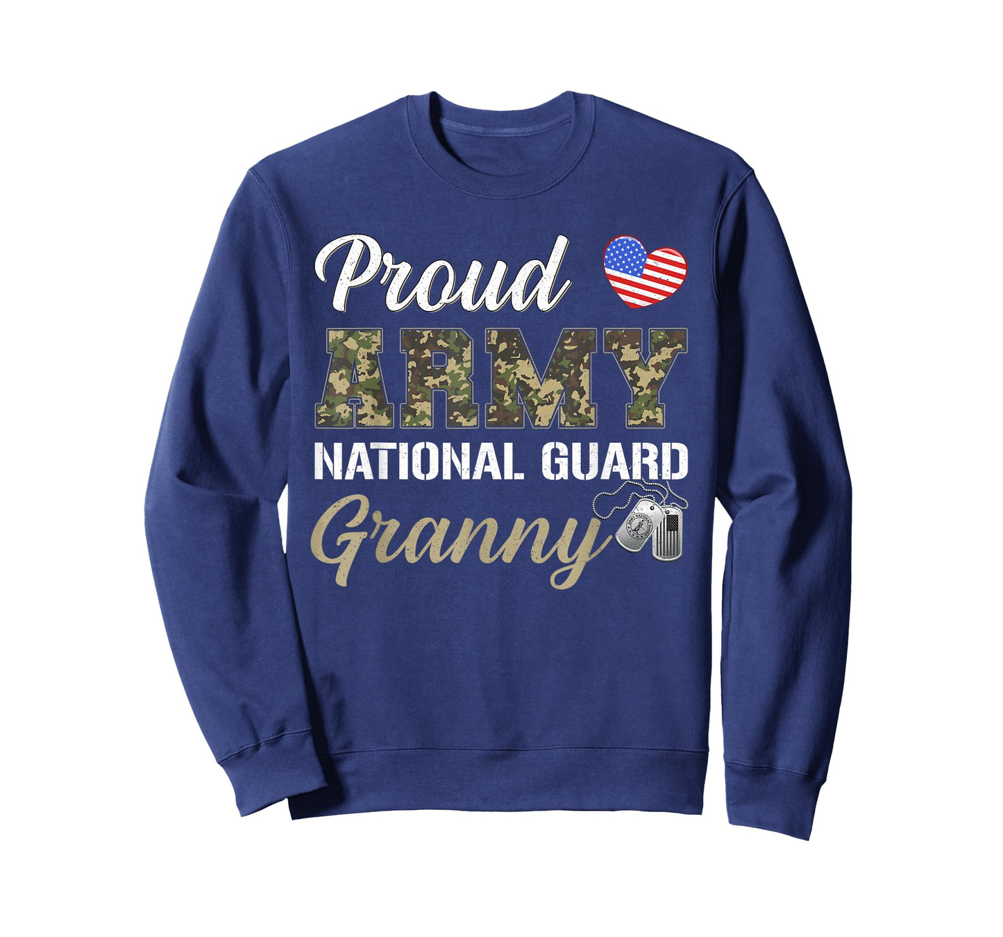 Retro Proud Army National Guard Granny Military Pride Outfit T-Shirt