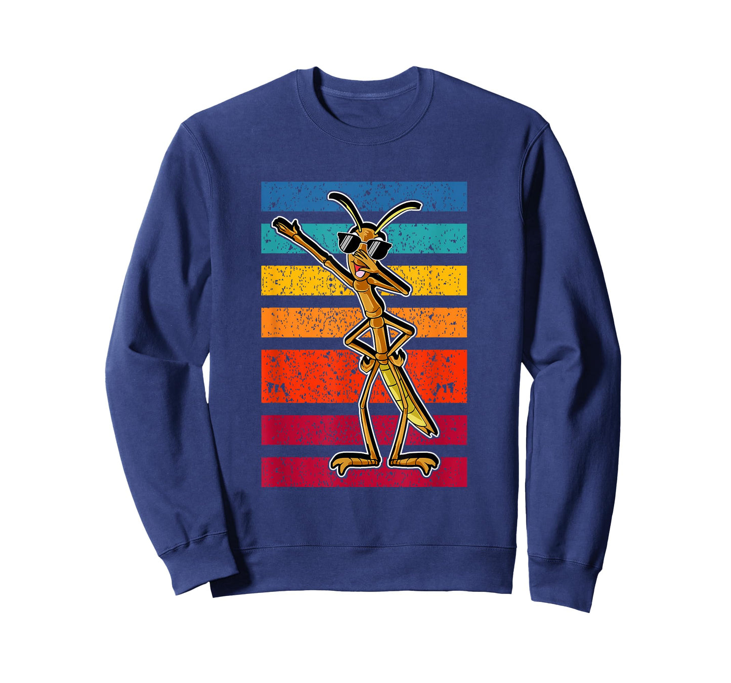 Dabbing Stick Bug Funny Insect Dancing Retro Style Humor T-Shirt