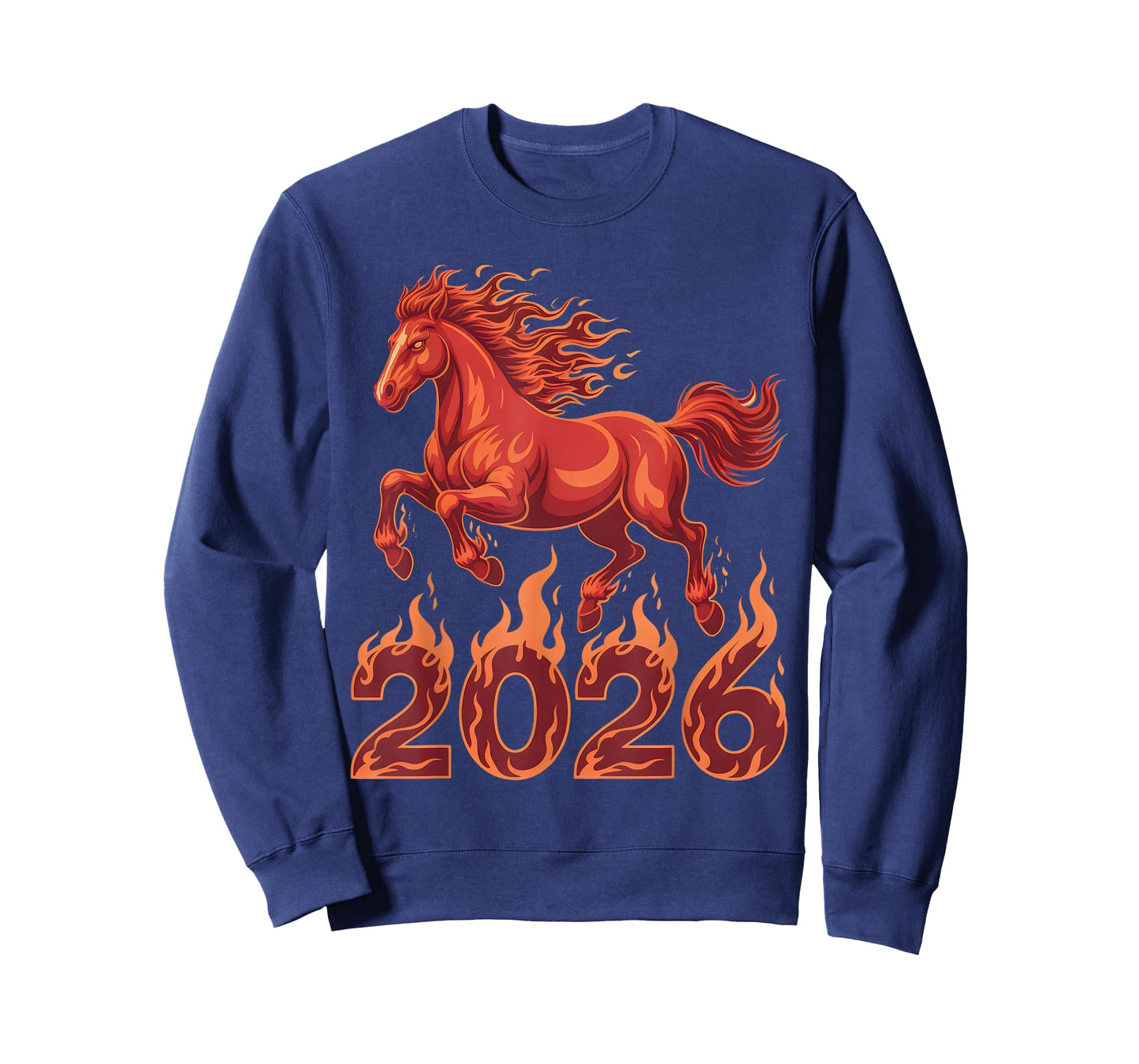 Year of The Fire Horse 2026 Chinese Zodiac Rearing Horse T-Shirt