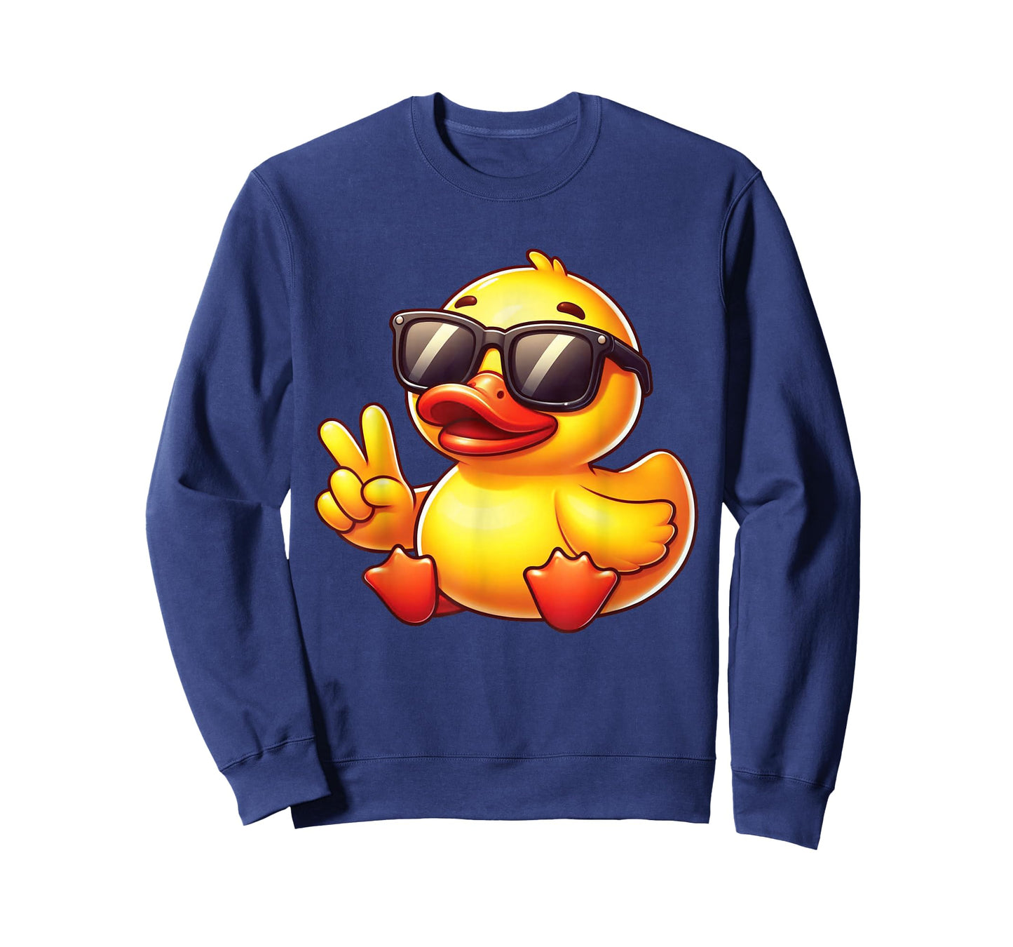 Cool Retro Yellow Rubber Duck in 70s 80s Funny Duck T-Shirt