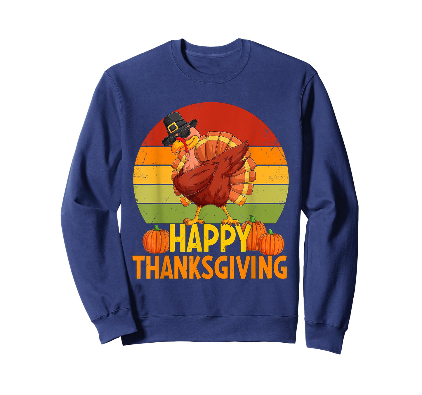 Happy Thanksgiving Dabbing Turkey Pilgrim Boys Girls Toddler T-Shirt