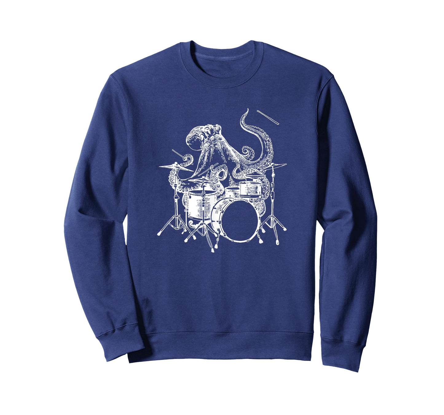 Octopus Playing Drums Cool Beach Drummer Funny Rock Musician T-Shirt