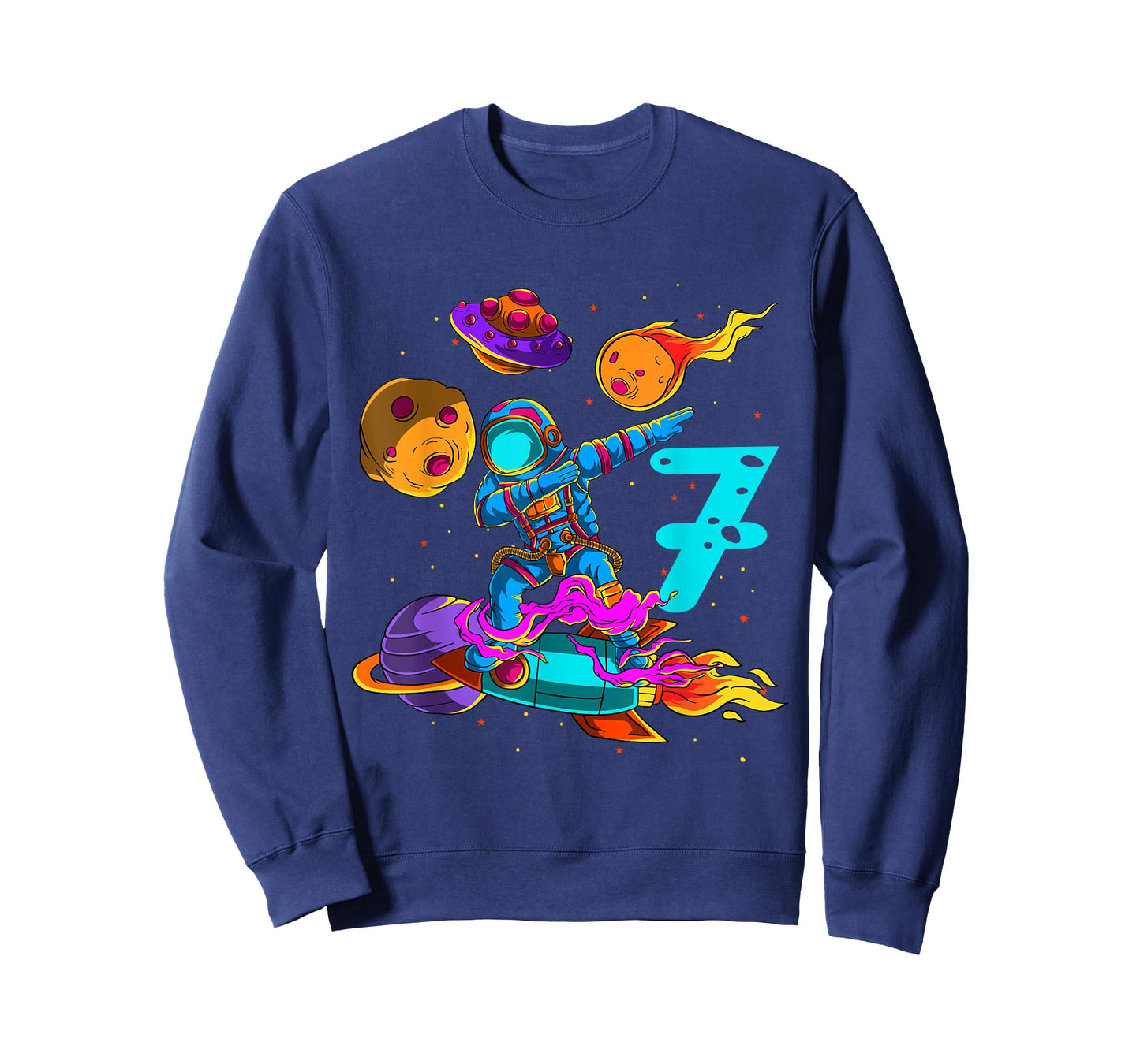 7 years Birthday Boy Astronaut 7th Birthday Boys Astronaut T-Shirt