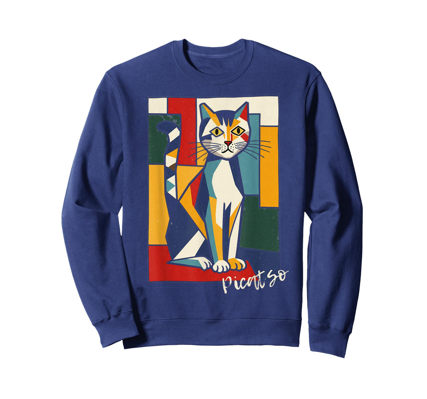 Picatso Cat – Vintage Cubist Art-Inspired Design T-Shirt