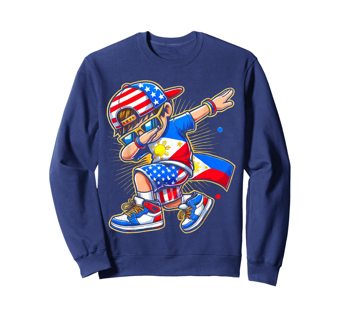 Half Filipino Half American USA Flag Philippines America T-Shirt