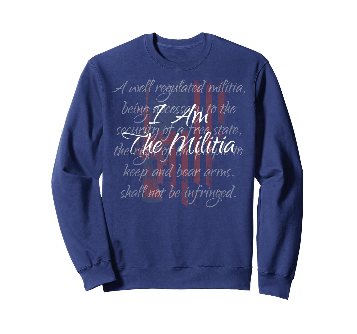 I Am The Militia Pro 2nd Amendment Proud American Flag Gift T-Shirt Small