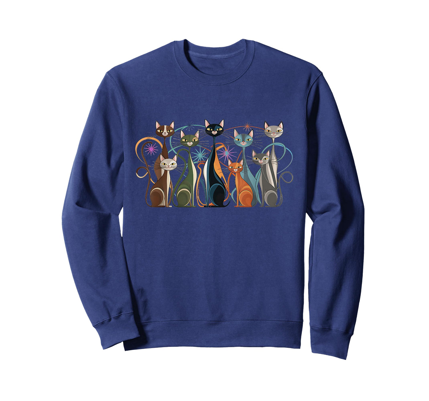 Cat Vintage Retro Mid-Century Modern Look Cats 50s 60s Style T-Shirt
