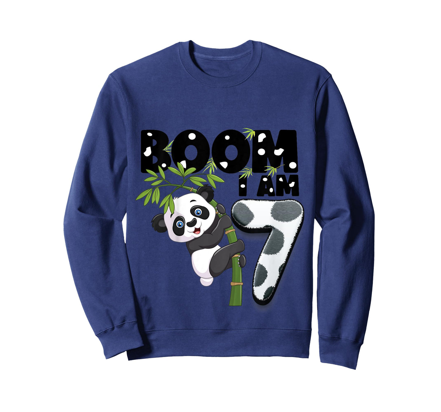 Kids Panda Birthday Shirt 7 Years Old 7th Birthday Outfit Boys T-Shirt