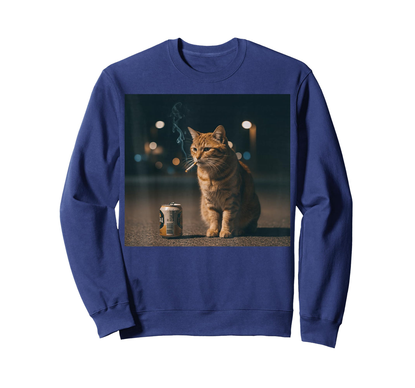 Funny Smoking Orange Cat Meme T-Shirt