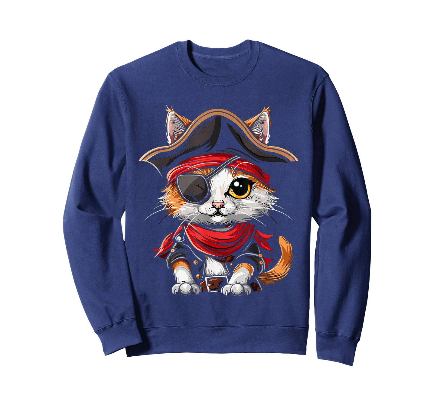 Pirate Cat Funny Halloween Kitten T-Shirt
