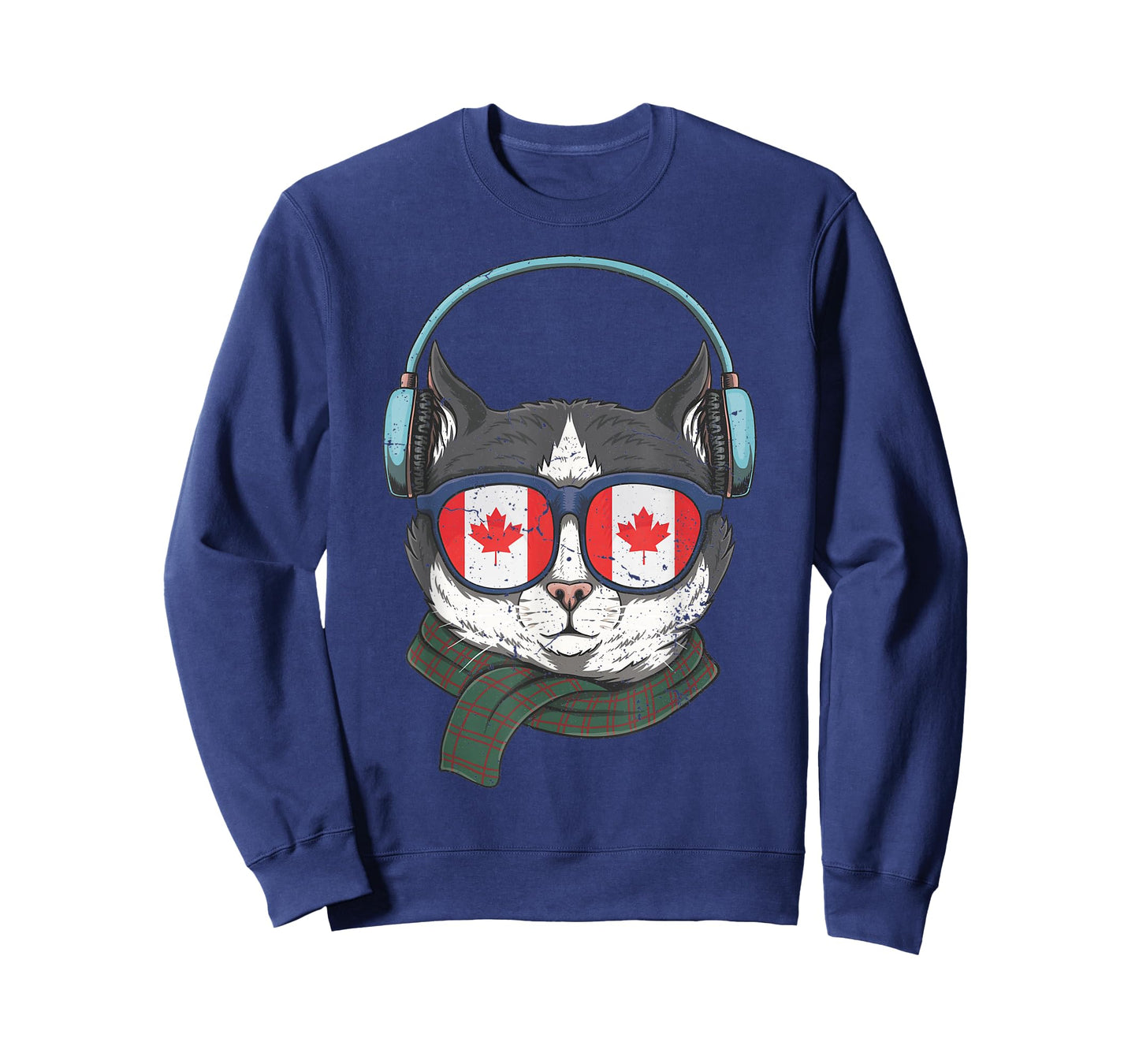 Canada Flag Canadian Cat Sunglasses Funny Men Women Kids T-Shirt